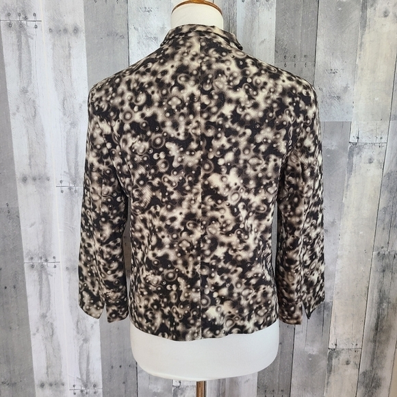 Akris Punto Size 8 Bokeh Print Wool Snap Button Jacket - Picture 3 of 7